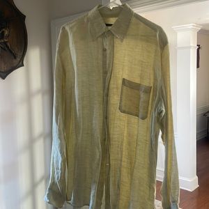 Ermenegildo Zegna beautiful soft linen Sport Shirt size XL